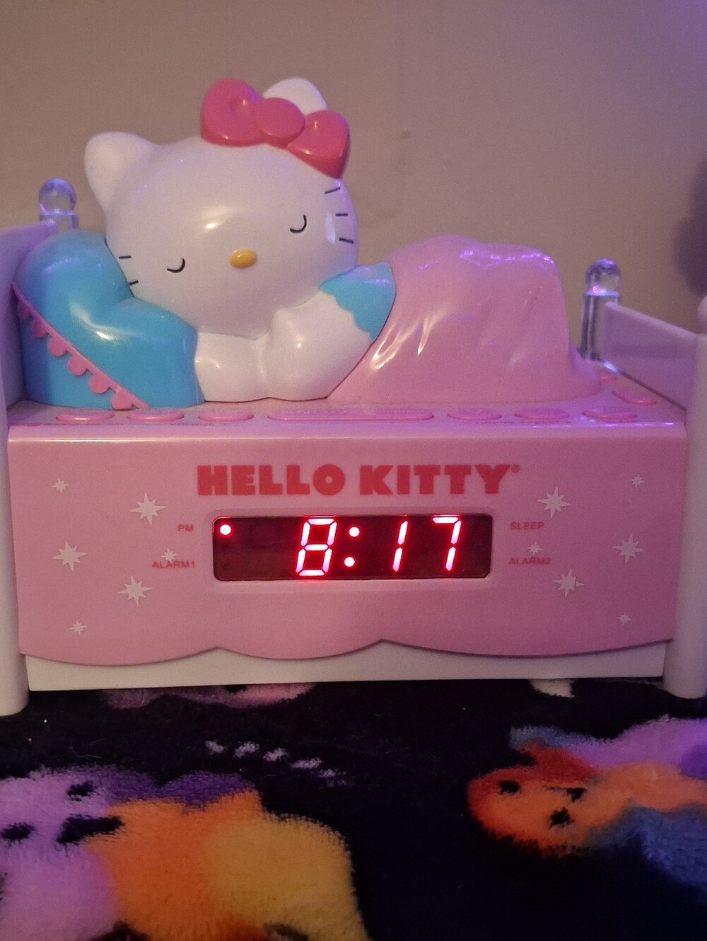 Hello Kitty Alarm Clock Radio- Optional Night Light